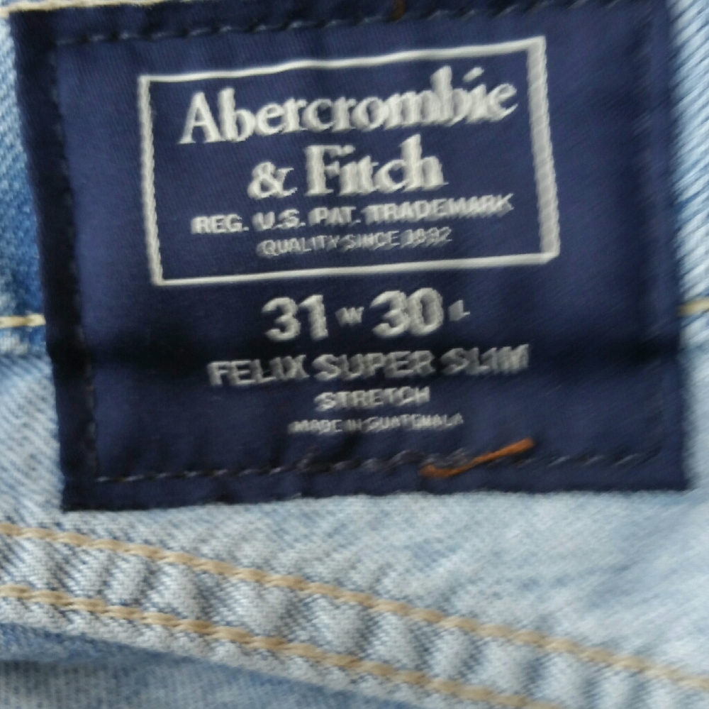 distressed abercrombie & fitch 31W 30L